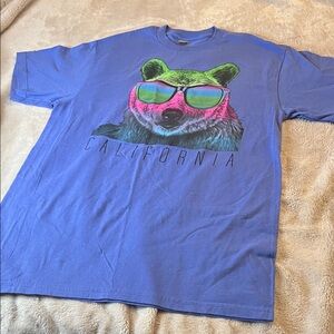 Gildan Blue T-Shirt with Colorful Bear Design